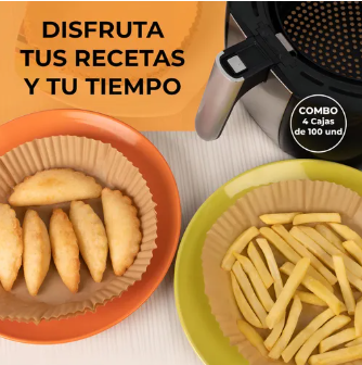 Miniatura 4 de KIT DE PAPEL FREIDORA REDONDOS DE 16CM